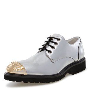 J75 by JUMP Jethro Silver Gold Spiked Toe Size 12